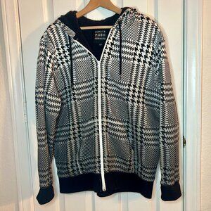 Plaid Hooded Zip-Up Men's Jacket